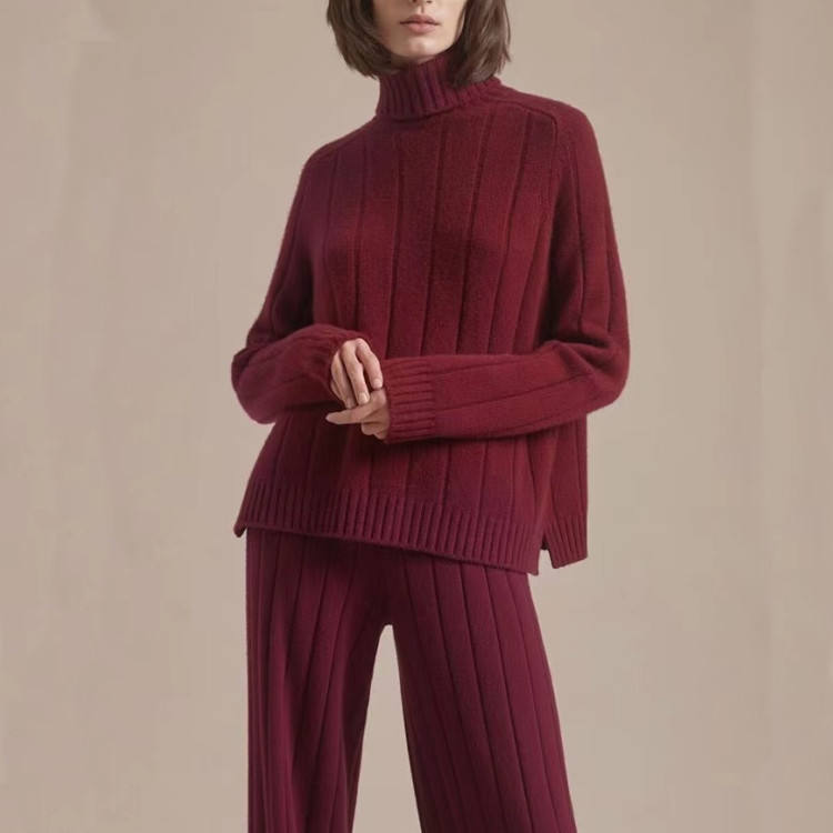 Women's cashmere sweater suit